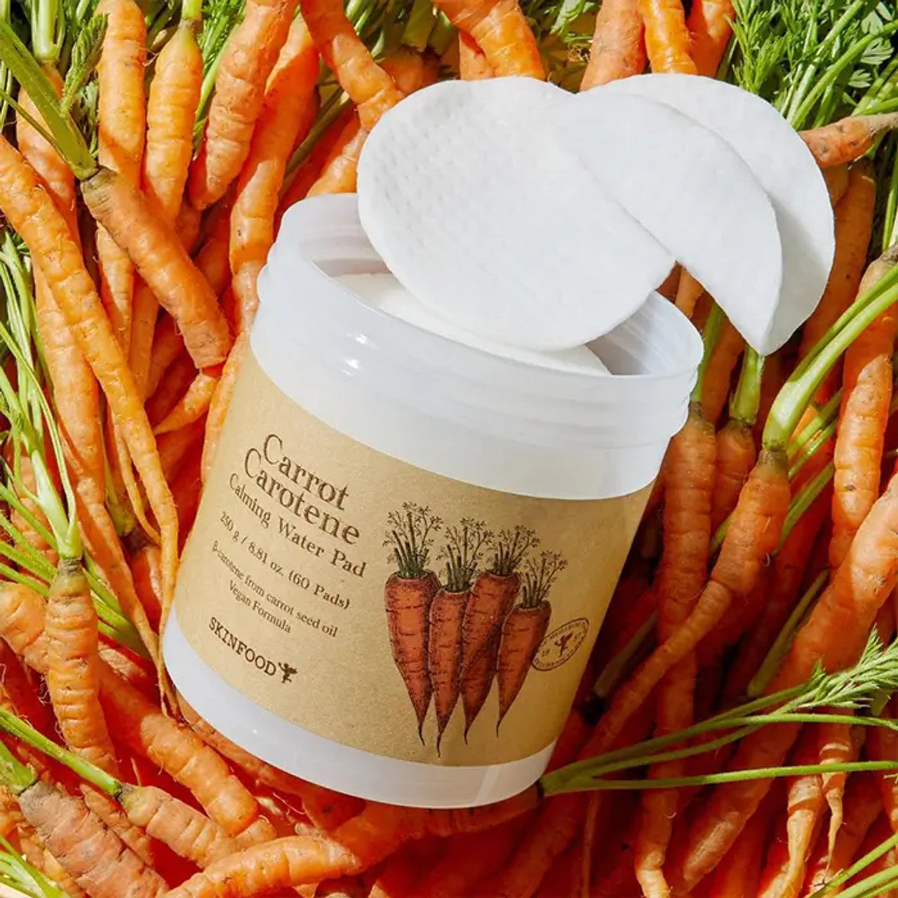 SKINFOOD - Carrot Carotene Calming Water Pad [60 pcs]